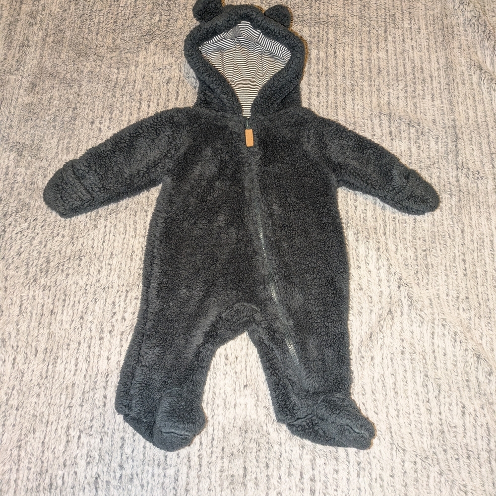 Carter's Blue Hooded Sherpa Bunting